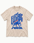 Boston Terrier Electric Poise Washed Tee in Apricot, flat lay product photo