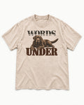 Words Under Labrador Retriever Washed Tee in Apricot, flat lay product photo