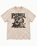 Pitbull Born to Roam Washed Tee in Apricot, flat lay product photo