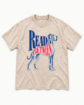 Read Between the Lines Great Dane Washed Tee in Apricot, flat lay product photo