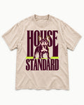 Frenchie House Standard Washed Tee in Apricot, flat lay product photo