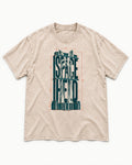 Yorkshire Terrier Space Head Washed Tee in Apricot, flat lay product photo