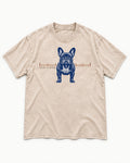 Frenchie Outside the Measure Washed Tee in Apricot, flat lay product photo