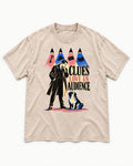 Pug Clues Love an Audience Washed Tee in Apricot, flat lay product photo