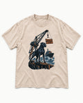 Boxer Heavy Weather Club Washed Tee in Apricot, flat lay product photo