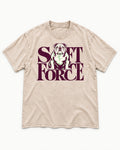 Set Force English Bulldog Washed Tee in Apricot, flat lay product photo
