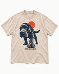 Labrador Retriever Arrive in Stillness Washed Tee in Apricot, flat lay product photo