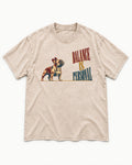 Frenchie Balance Is Personal Washed Tee in Apricot, flat lay product photo