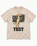 Labrador Retriever Counter Height Test Washed Tee in Apricot, flat lay product photo