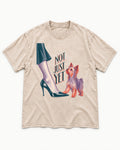 Not Just Yet Yorkshire Terrier Washed Tee in Apricot, flat lay product photo