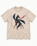 Turn with Doberman Grace Washed Tee in Apricot, flat lay product photo