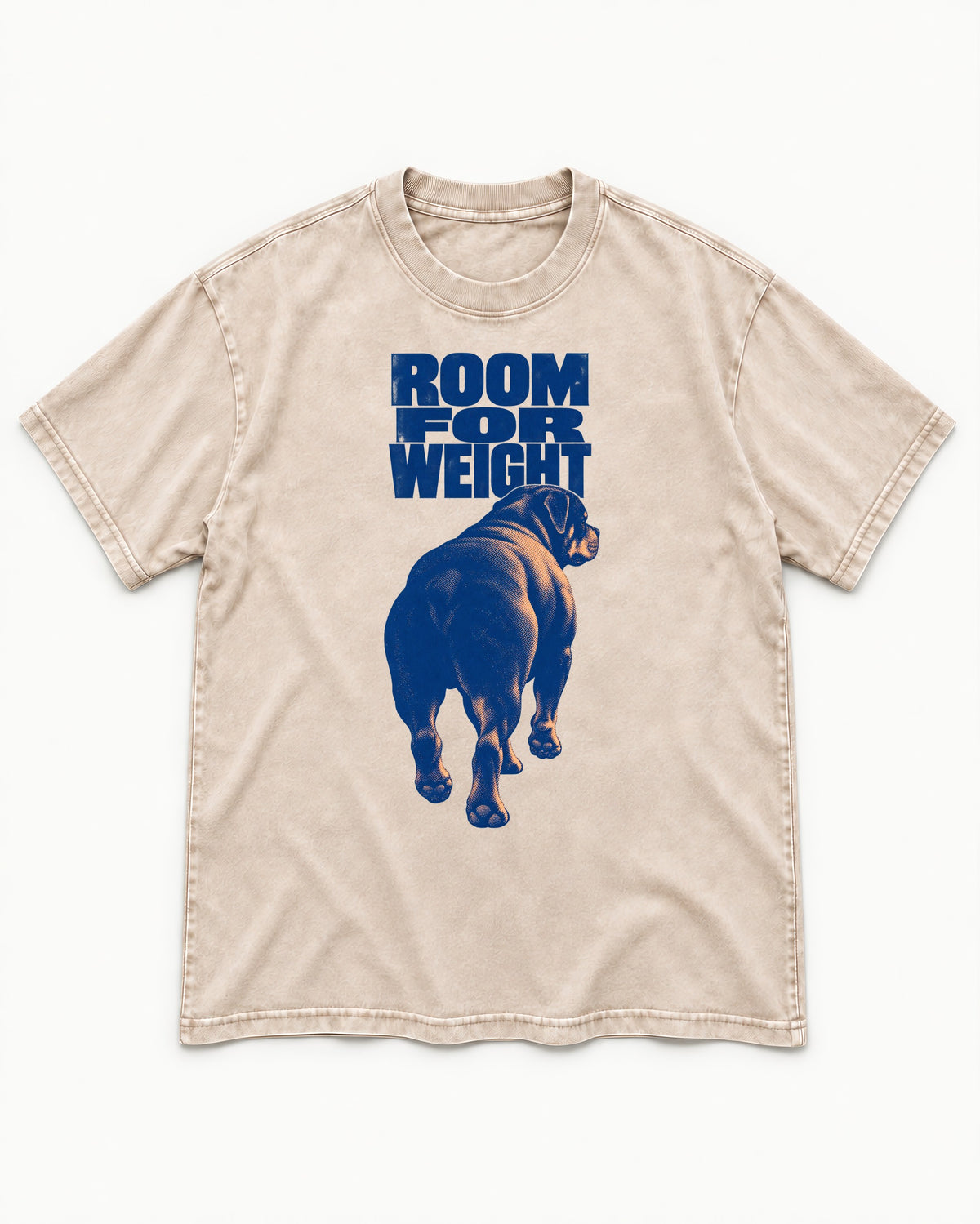 Room for Weight Rottweiler Washed Tee in Apricot, flat lay product photo