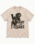Rottweiler Weight Has Grace Washed Tee in Apricot, flat lay product photo