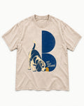 Not That Opening Beagle Washed Tee in Apricot, flat lay product photo