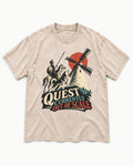 Husky Quest Out of Scale Washed Tee in Apricot, flat lay product photo