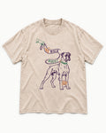 Boxer When I Say Washed Tee in Apricot, flat lay product photo