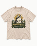 Northside Renaissance Husky Washed Tee in Apricot, flat lay product photo