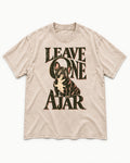 Leave One Ajar for Frenchie Washed Tee in Apricot, flat lay product photo