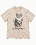 The Little Sovereign Pomeranian Washed Tee in Apricot, flat lay product photo