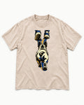 Frenchie Wherever I Go Washed Tee in Apricot, flat lay product photo