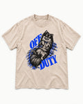 Off Duty Pomeranian Washed Tee in Apricot, flat lay product photo