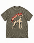 Great Dane No Way Back Arrow Graphic Washed Tee in Army Green, flat lay product photo