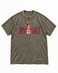 Beagle Join The Half Washed Tee in Army Green, flat lay product photo