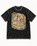 Beagle Arrived Without A Dress Code Washed Tee in Black, flat lay product photo
