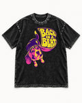 Groovy Beagle Back In A Beat Washed Tee in Black, flat lay product photo