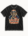 Pitbull You Have Been Selected for Better Ideas Uncle Sam Graphic Washed Tee in Black, flat lay product photo