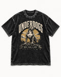 Pitbull Underdogs City Monument Graphic Washed Tee in Black, flat lay product photo