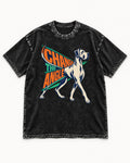 Great Dane Change the Angle Walking Graphic Washed Tee in Black, flat lay product photo