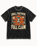 Chihuahua Small Footprint Full Claim Floor Plan Graphic Washed Tee in Black, flat lay product photo