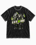 Pitbull We Are Not Our Rumors Swirling Voices Graphic Washed Tee in Black, flat lay product photo