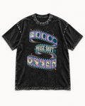 Pomeranian Phase Shift Filmstrip Graphic Washed Tee in Black, flat lay product photo