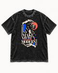 Pitbull Make Mercy Modern Protective Hands Graphic Washed Tee in Black, flat lay product photo