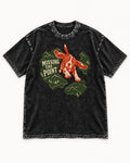 Missing The Point Beagle Trail Washed Tee in Black, flat lay product photo