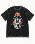 Pitbull Give Fear Less Room Breakthrough Graphic Washed Tee in Black, flat lay product photo