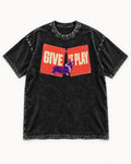 Corgi Give It Play Folding Panels Washed Tee in Black, flat lay product photo
