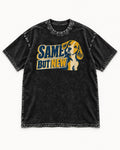 Same Beagle But New Washed Tee in Black, flat lay product photo