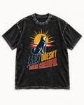 Husky Early Doesnt Mean Cheerful Sunrise Airplane Graphic Washed Tee in Black, flat lay product photo