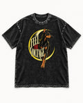 Feel the Doberman Voltage Washed Tee in Black, flat lay product photo