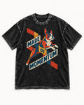 Made of Momentum Boston Terrier Washed Tee in Black, flat lay product photo