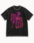 Great Dane Never in Step Standing Graphic Washed Tee in Black, flat lay product photo