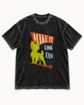 Yorkshire Terrier Make It Look Easy Retro Sign Graphic Washed Tee in Black, flat lay product photo