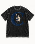 Chihuahua Open Channel Washed Tee in Black, flat lay product photo