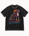 Boxer Loyal to the Becoming Washed Tee in Black, flat lay product photo
