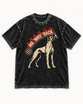 Great Dane No Way Back Arrow Graphic Washed Tee in Black, flat lay product photo