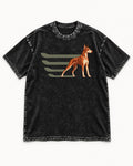 Doberman The Lean Standard Speed Bars Graphic Washed Tee in Black, flat lay product photo