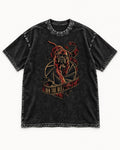 Run the Reel Boxer Film Graphic Washed Tee in Black, flat lay product photo